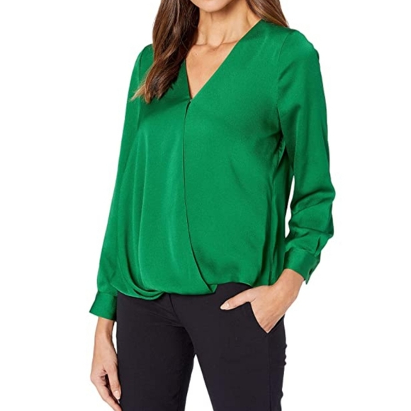 vince camuto green blouse